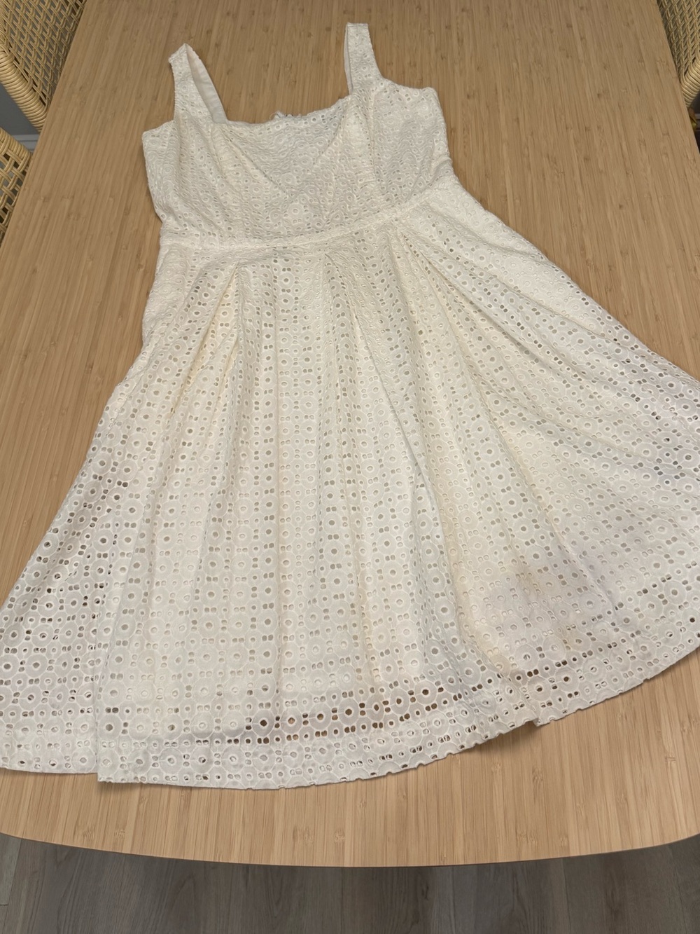 Ralph Lauren White Eyelet Sundress with Lining 100% Cotton